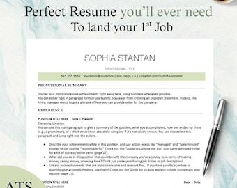 ATS Lebenslaufvorlage für Fernjobs | Professioneller Lebenslauf (Word/Googel Docs)