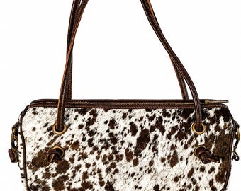 Handmade Exotic Cowhide Ladies Clutch Purse | Real Leather Hair-On Hide Western Handbag | Personalized Gift For Her, Mom, Wife, Cowgirl