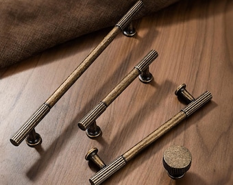 Vintage Antique Brass Cabinet Pulls Handles: Retro Brass Zinc Alloy Knobs