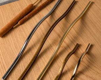 Moderne kastdeur met gebogen boog/laag profiel vintage messing kastgrepen en knoppen