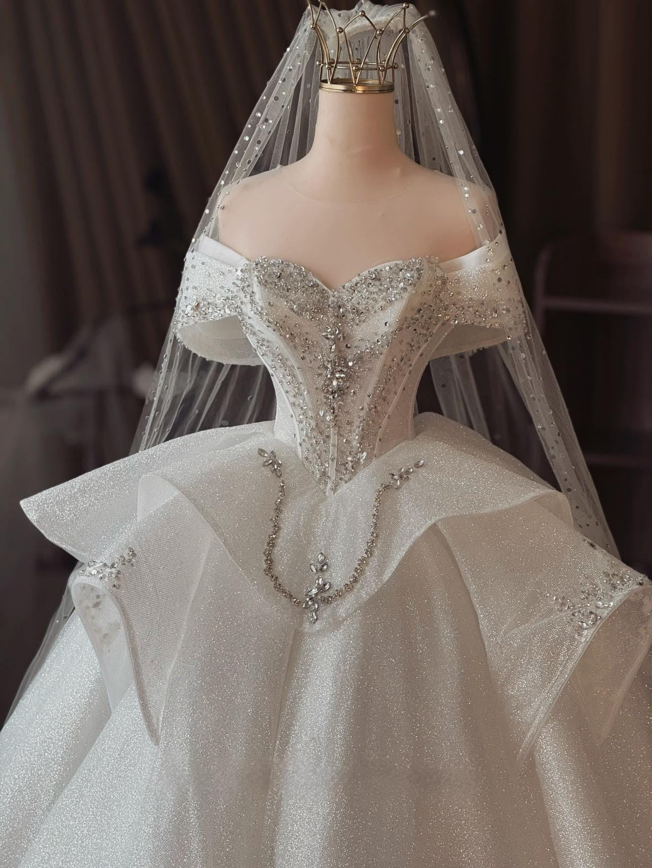 Sparkling Corset Wedding Dress - Etsy