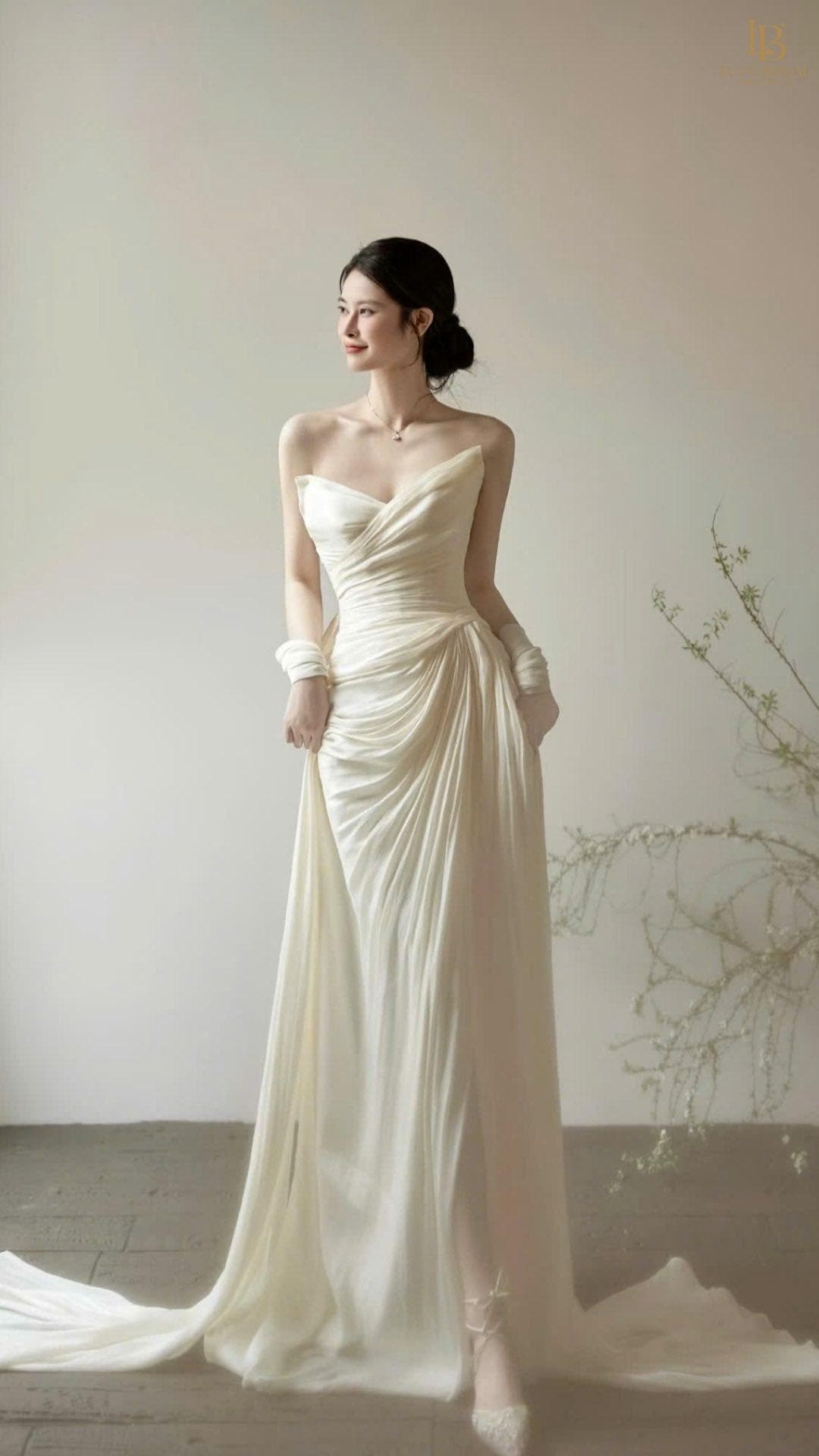 greek silk dress white dress greek goddess Greek Goddess Silk White Dress La Forte Studio