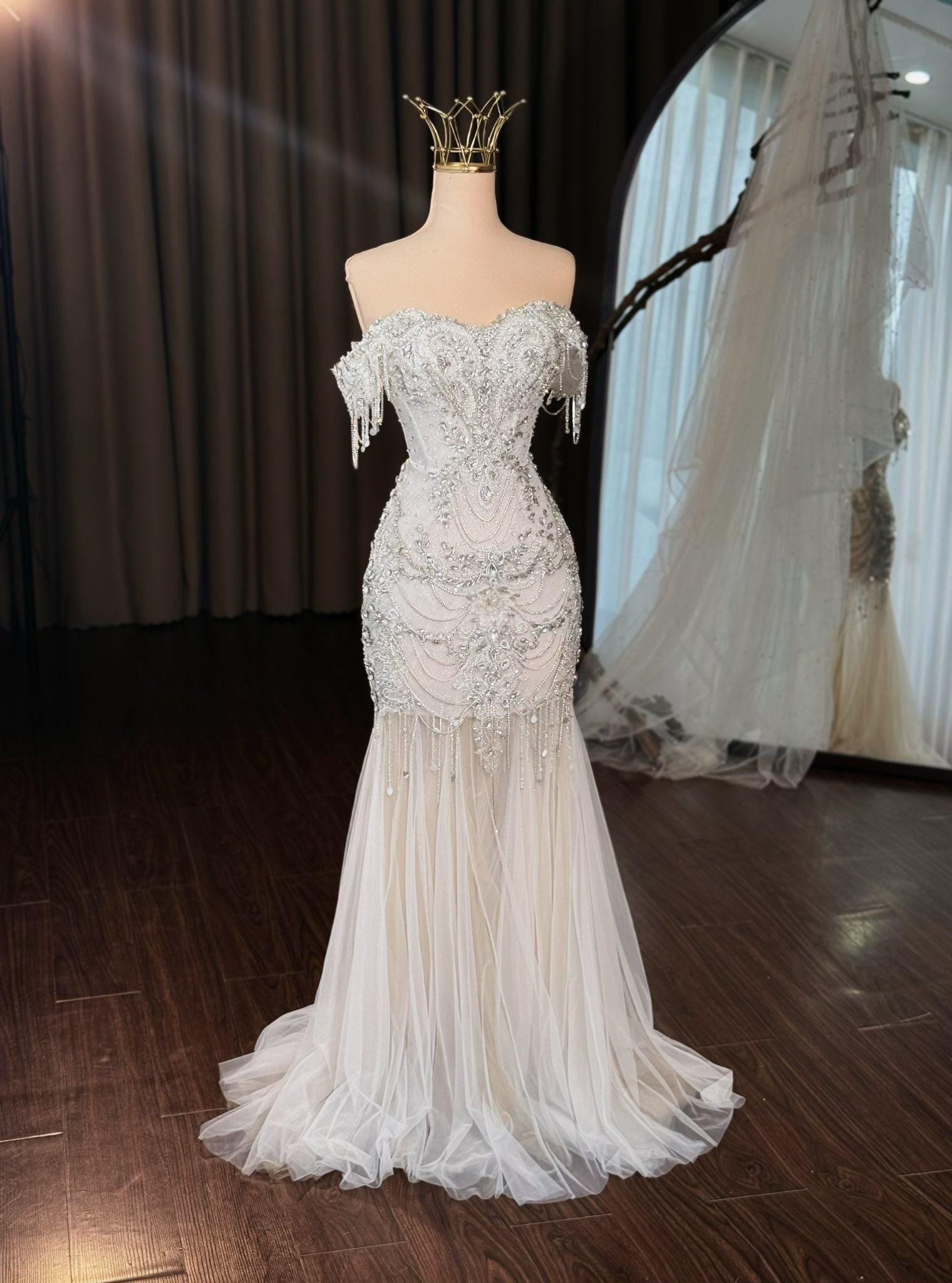 slim fit dress slacks Sophia Tolli 21811 Size 14 Backless Beaded Fit & Flare Wedding Dress Bridal Gown