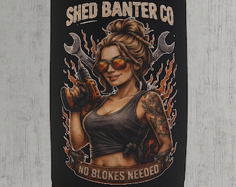 Black Can Cooler: Female Mechanic No Blokes Needed