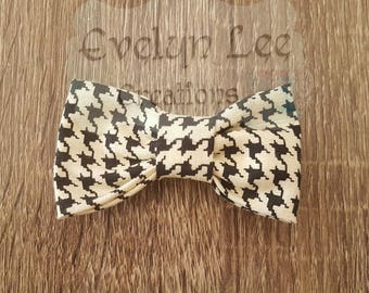 WHite & Black Hair Bow