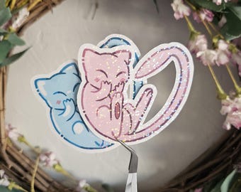 Mew Holographic Vinyl Sticker