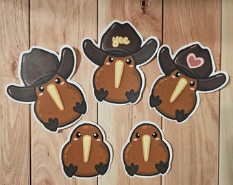 Yeehaw Kiwi Matte Vinyl Sticker