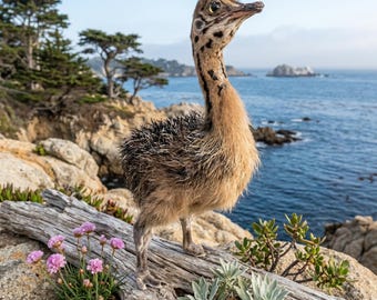 Real Baby Ostrich Taxidermy - Ethically Sourced | Ostrich Chick Specimen |  Dark Academia Decor | Unique Oddities Gift