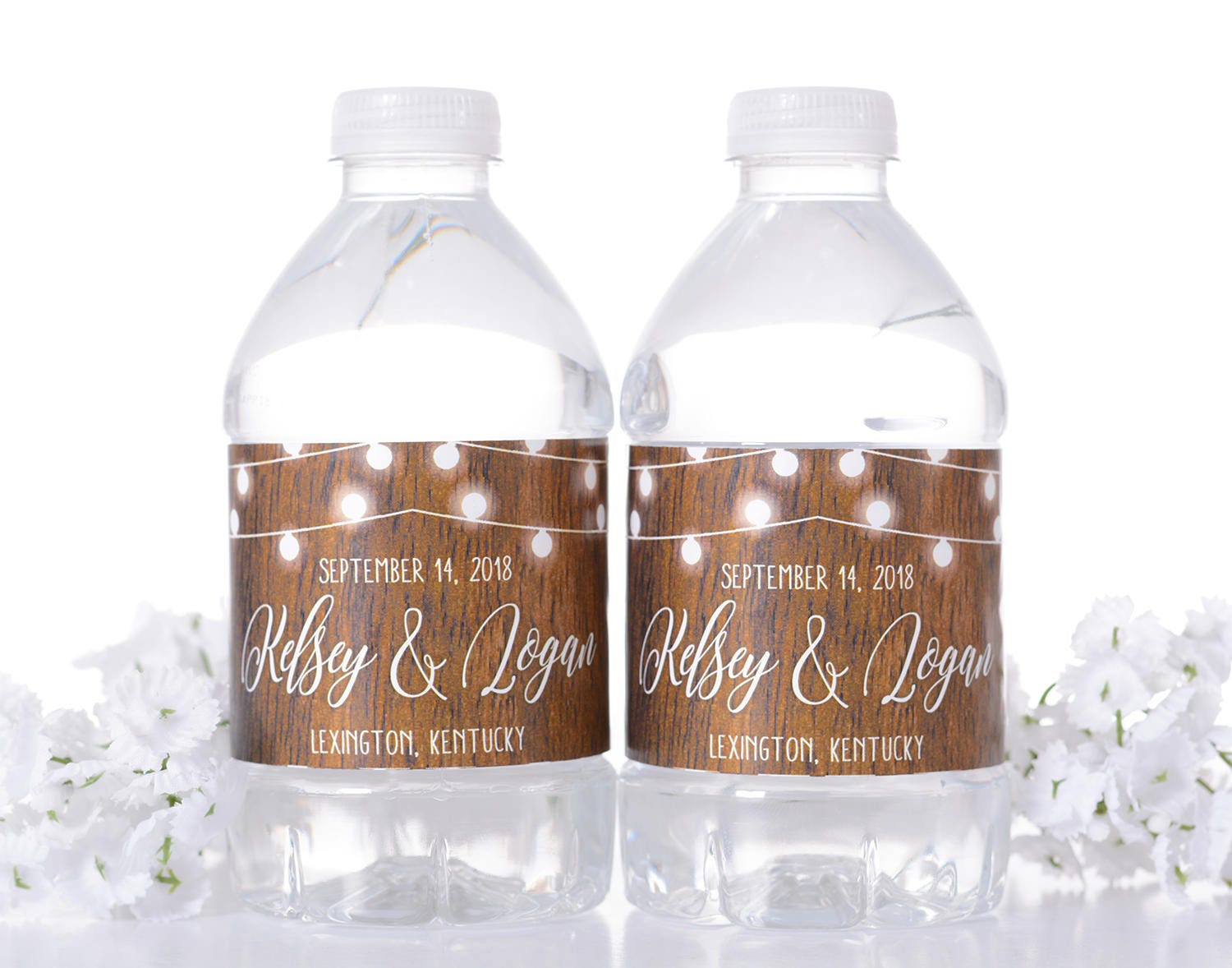 Rustic Wedding Water Bottle Labels Vintage Wedding Favor