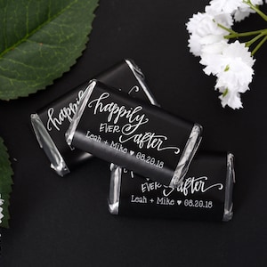 Custom Wedding Candy Labels - Mini Candy Wraps - Wedding Chocolate Bar Wrappers - Mini Wedding Candy Sticker - Chocolate Sticker - hmi-HEA