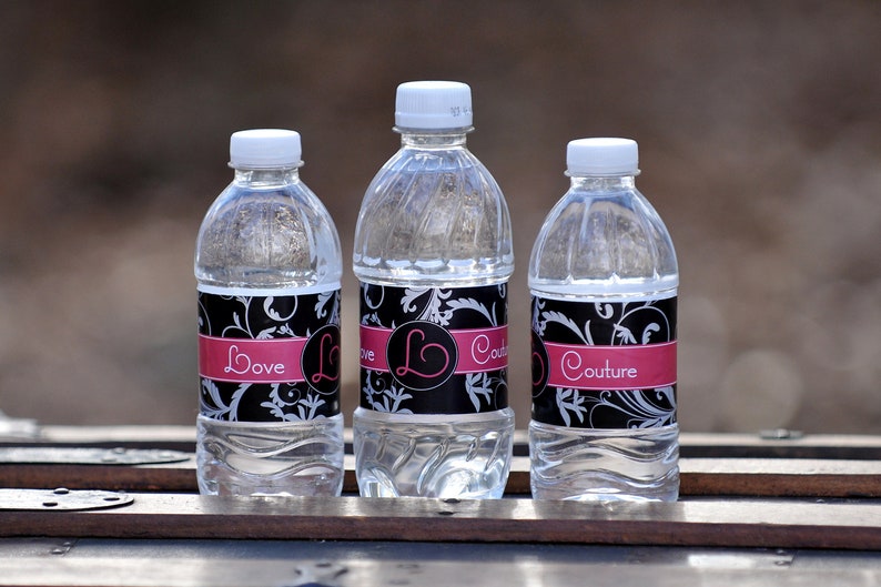 25 Custom Water Bottle Labels Your Business Logo or Design Custom Logo Water Bottle Labels image 2