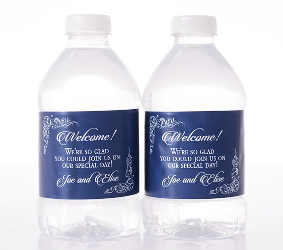 Custom Wedding Decor - Wedding Water Bottle Labels - Waterproof Wedding Stickers - Bottled Water Labels for Weddings - Custom Bottle Labels Il_570xn