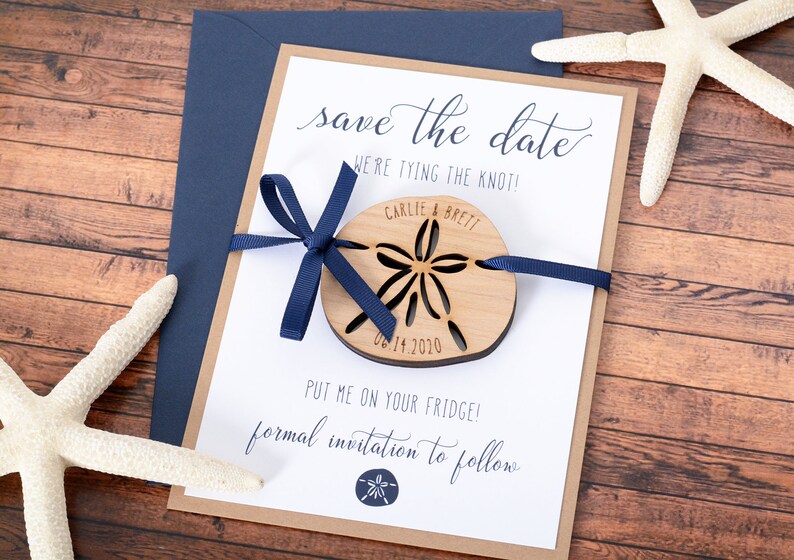 Beach Save The Date Cards Save The Date Magnet Laser Cut Etsy