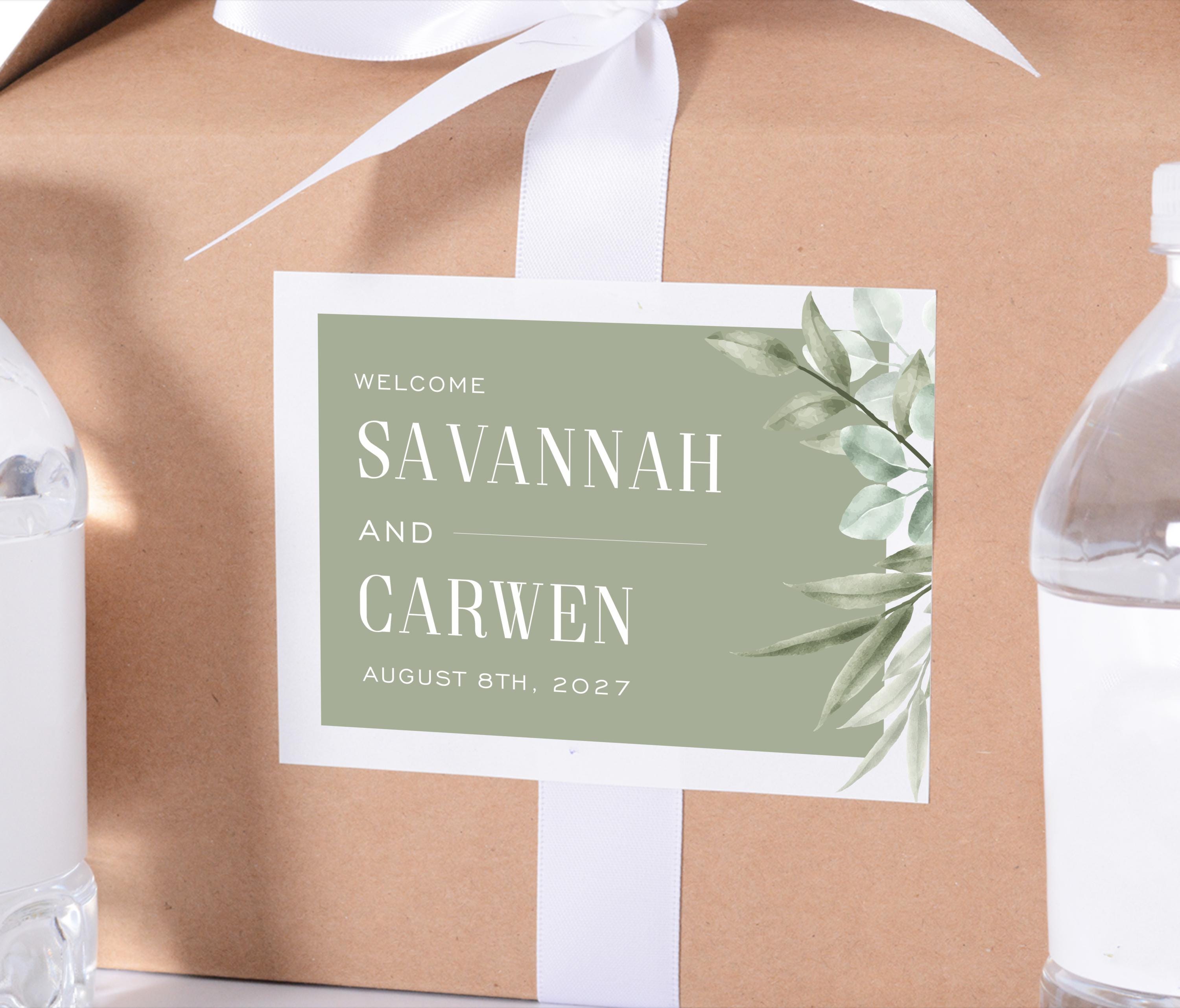 Sage Label Sage Green Wedding Favor Labels: Custom Thank You Bag Stickers - Etsy