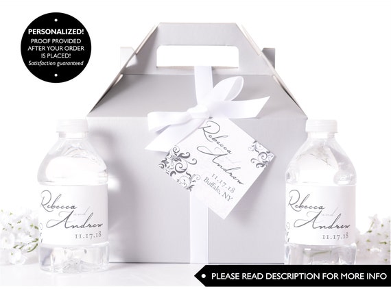 Wedding Welcome Boxes, Hotel Welcome Box Kit, Wedding Guest Welcome Box, Silver Wedding Favor Boxes #wtgb-108b Il_570xn