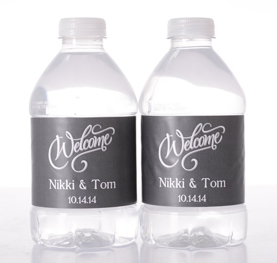Vintage Wedding Decor - 30 Wedding Water Bottle Labels - Need a different quantity? Click on the "choose total" tab to see all pricing Il_570xn