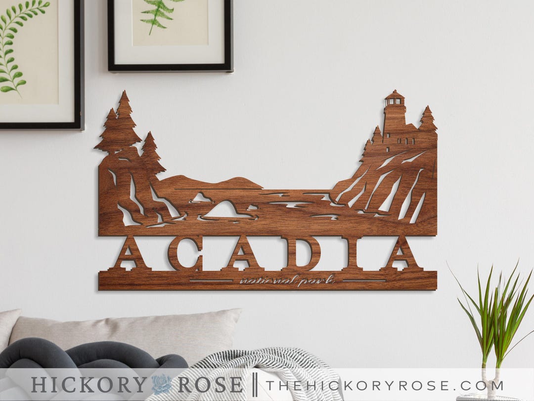 Acadia Park Wall Sign, National Park Sign, Acadia National Park Gifts ...