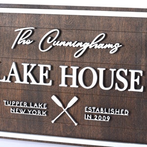 Customized Lake House Sign, Family Lake House, Lake House Decor, Lake Gifts, Lake Themed Home Decor, Lake House Gifts, Housewarming Gift