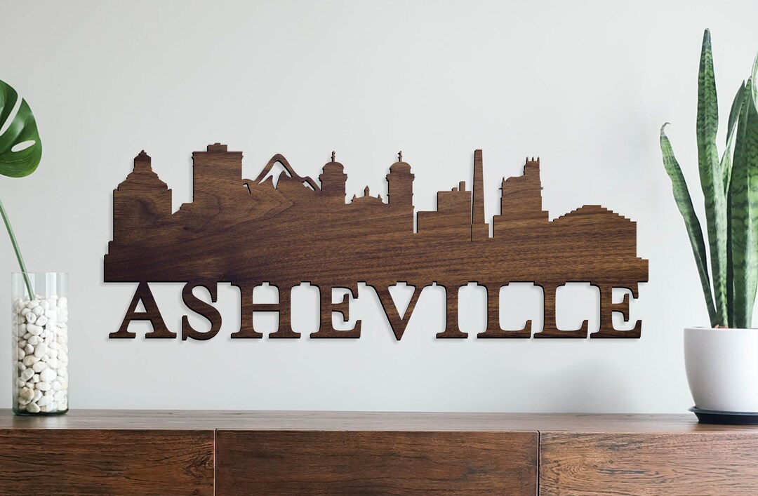 Asheville Skyline Sign, Asheville Wall Art, Asheville Skyline
