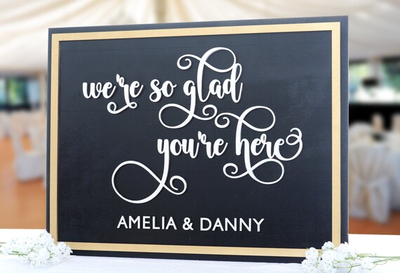 3D Wooden Wedding Sign, Wedding Welcome Sign, Custom Raised Wood Wedding Sign, Laser Cut Wood Wedding Sign, Personalized Wedding Signage Il_570xn