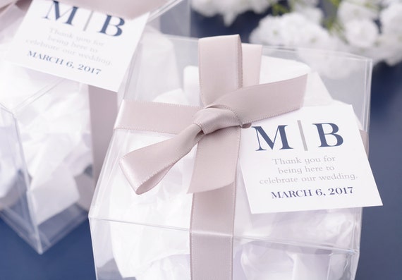 Monogram Wedding Tags Mini 2 X 2 Wedding Favor Tags Bag Tags
