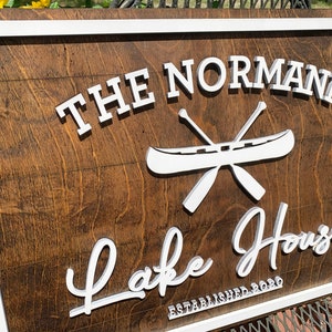 Family Lake House Sign Lake House Decor Customized Lake | Etsy