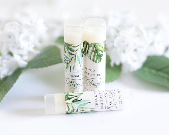 Bridal Shower Favors, Tropical Bridal Shower Chapstick, Wedding Lip Balm Favors and Labels, Party Favors #bsl-97 Il_570xn