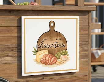 Branded Outdoor Logo Sign, Charcuterie Business Shop Signs, Printed PVC Cart Signage