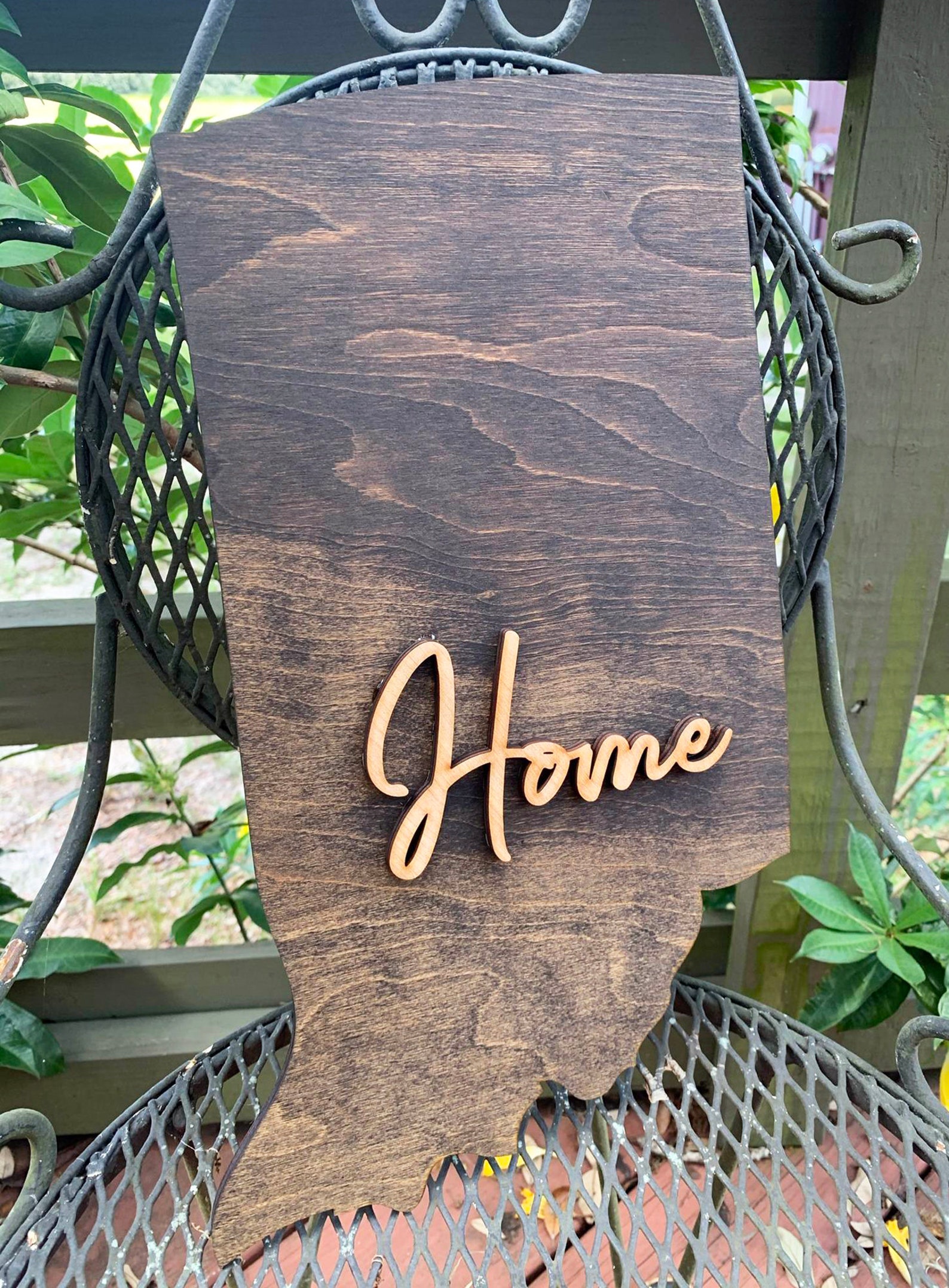 Indiana Wall Art Indiana Home Decor IN Wall Art Sign Wall Etsy España