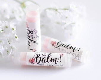 Wedding Shower Party Favors 40-240 Personalized Custom Lip Balm 