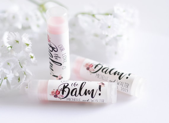 Custom Wedding Chapstick Favors Wedding Lip Balms Lip Balm Labels