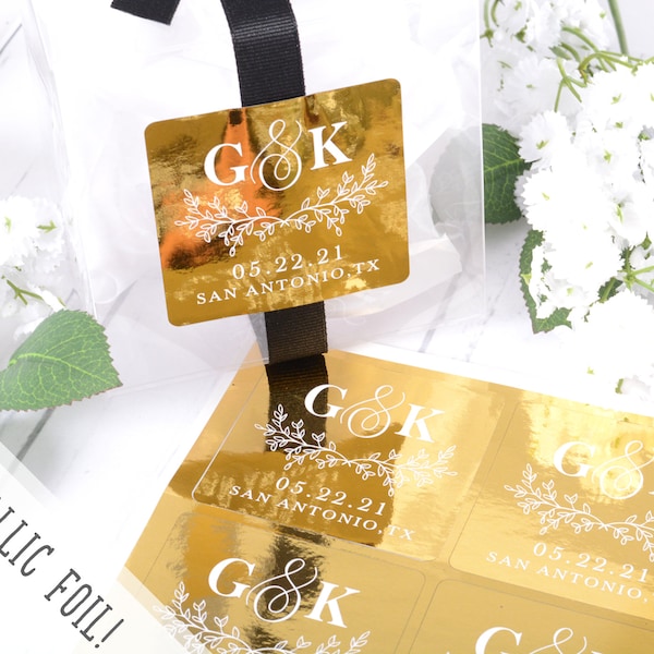 Gold Foil Stickers Square - Etsy