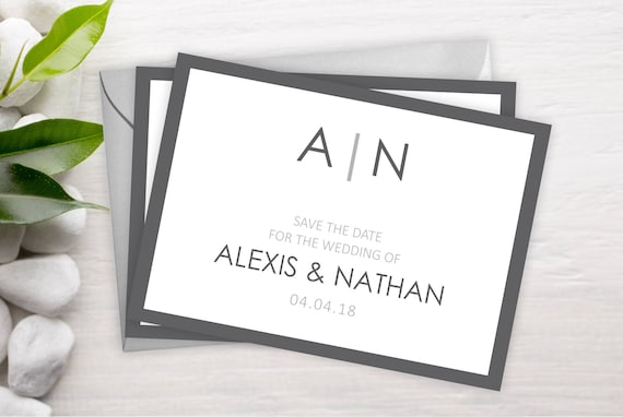 Save The Date Cards - 5" x 7" Modern Romance Wedding Announcement Cards - Save The Dates - Custom Save the Date - Photo Cards - #satd-226 Il_570xn