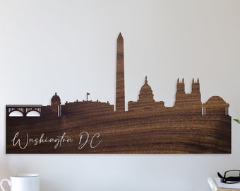 Washington DC Skyline, Washington DC Cutout, Washington Sign Wall Decor, Washington DC Gifts, Custom Wooden Skyline Sign, Wood Skyline