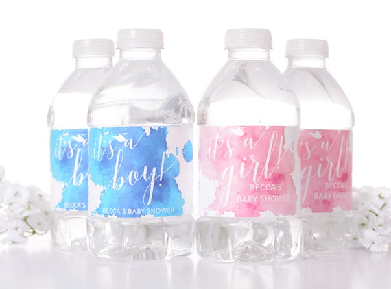 Bottle Labels For Baby Shower - Custom Baby Shower Water Bottle Labels Printing Icustomlabel ...