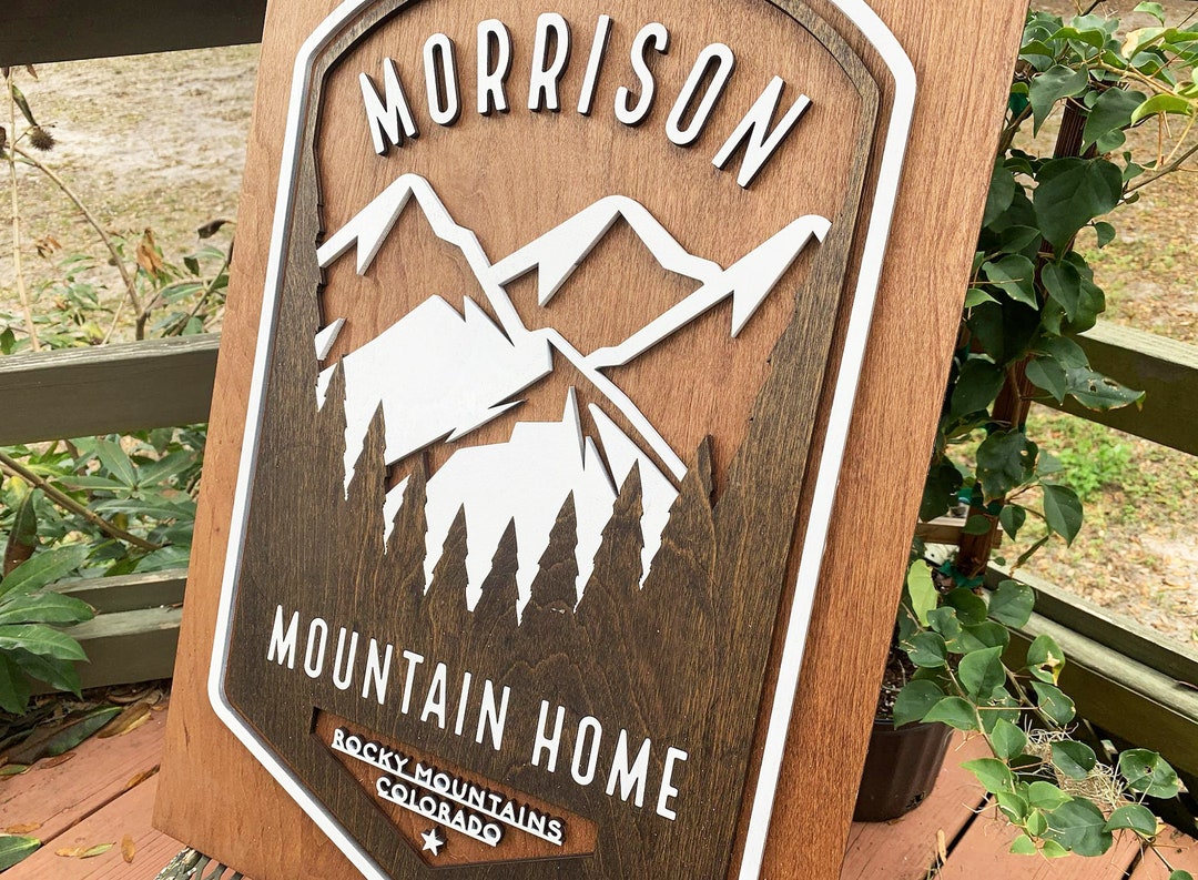 Mountain Home Sign, Mountain Gift, Rustic Home Decor, Mountain Lodge