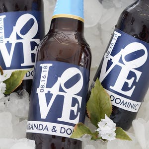 Philly LOVE Wedding Beer Bottle Labels - Beer Labels - Custom Beer Labels - Personalized Wedding Beer Label - Beer Sticker - wdiBW-266