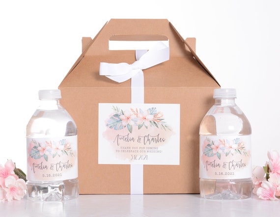 Tropical Wedding Welcome Boxes - Wedding Welcome Box Kits - Wedding Gift Boxes - Wedding Favor Box - Thank you Welcome Gifts - #wdiG-354 Il_570xn