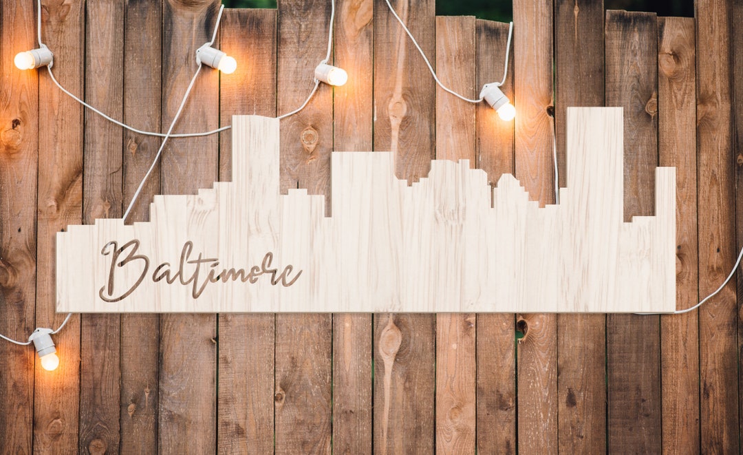 Baltimore Wall Sign, City Skyline Wall Decor, Baltimore Wall Art