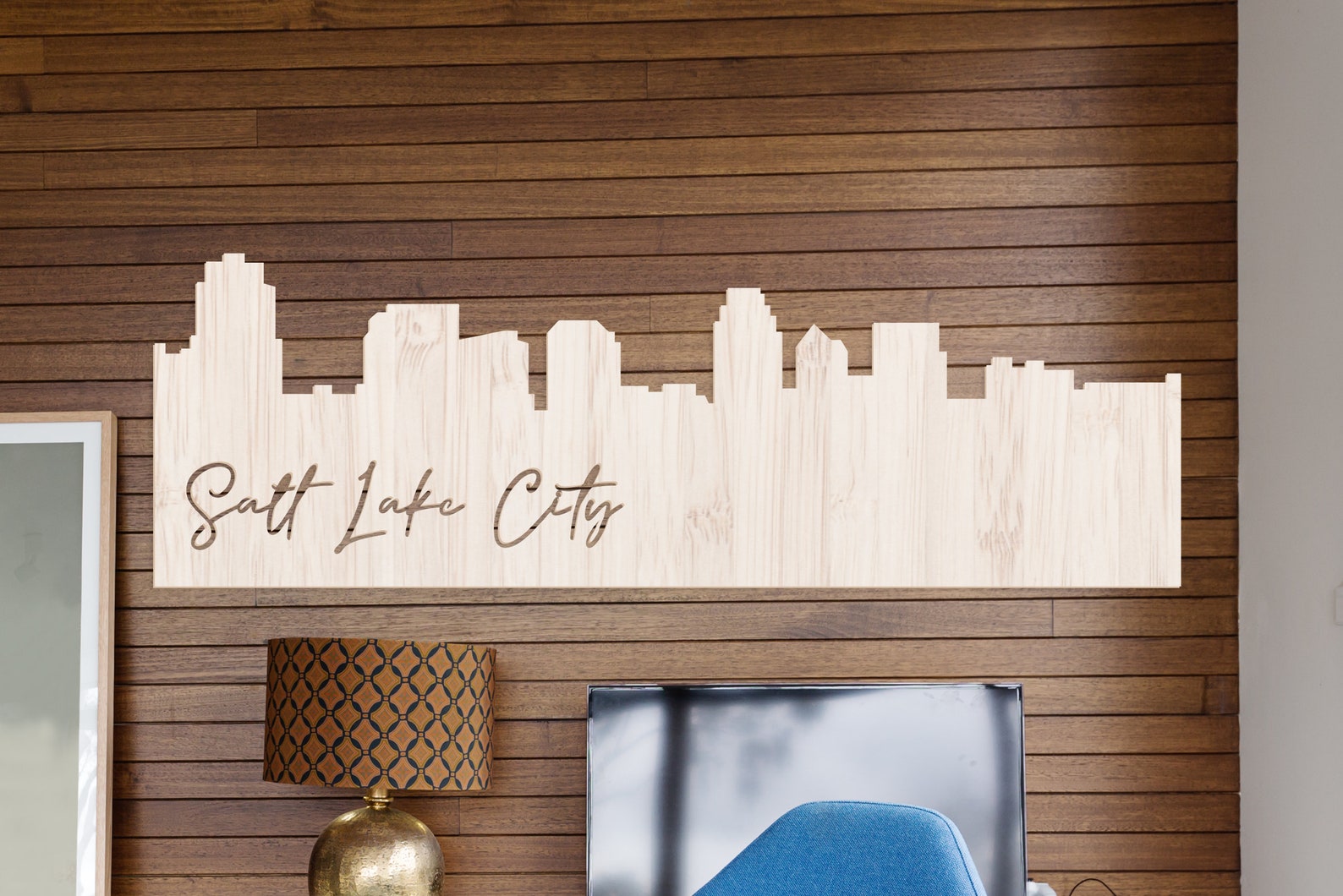 Salt Lake City Skyline Salt Lake Wall Sign Utah Gifts Salt ...