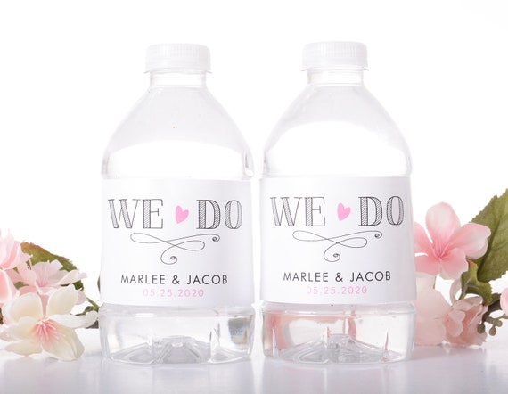 We Do Wedding Stickers, Waterproof Bottle Labels, Wedding Water Bottle ...
