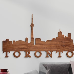 Toronto Skyline Sign, Toronto Wall Art, Canada Gifts, Canada Wall Sign, Toronto Skyline Cutout, Wooden Skyline Cutout, Wood Skyline Sign