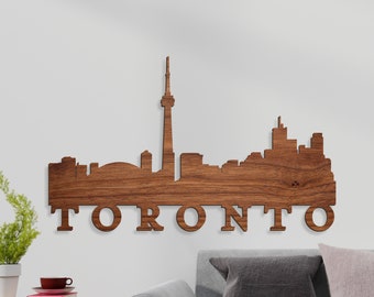 Toronto Skyline Sign, Toronto Wall Art, Canada Gifts, Canada Wall Sign, Toronto Skyline Cutout, Wooden Skyline Cutout, Wood Skyline Sign