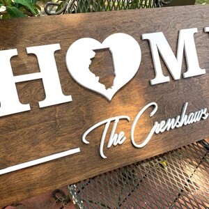 Illinois Home Decor, Illinois Home Sign, IL Welcome Sign, Illinois Gift, Wood Welcome Sign, Housewarming Gifts, Custom Welcome Sign