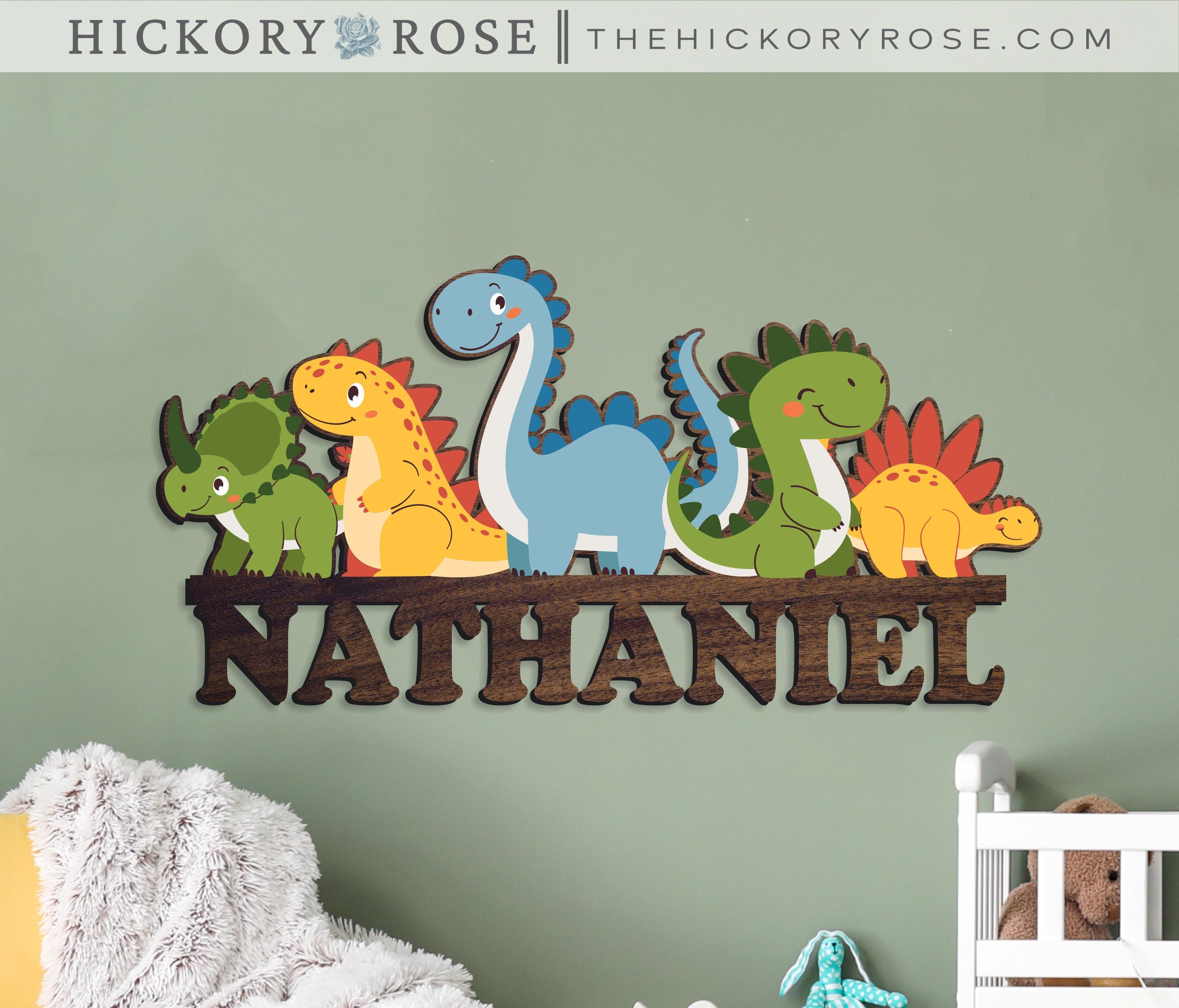 Dinosaur Baby Name Sign | Custom Laser Cut Name Sign, Dinosaur Nursery ...