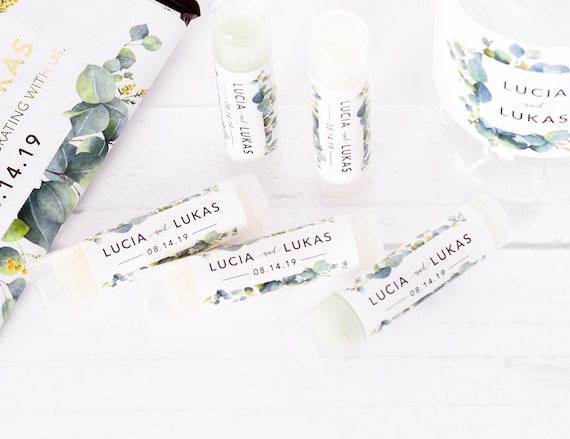 Custom Wedding Favors, Wedding Chapstick Favors, Personalized Wedding Lip Balm Labels and Tubes #wdiL-272 Il_570xn