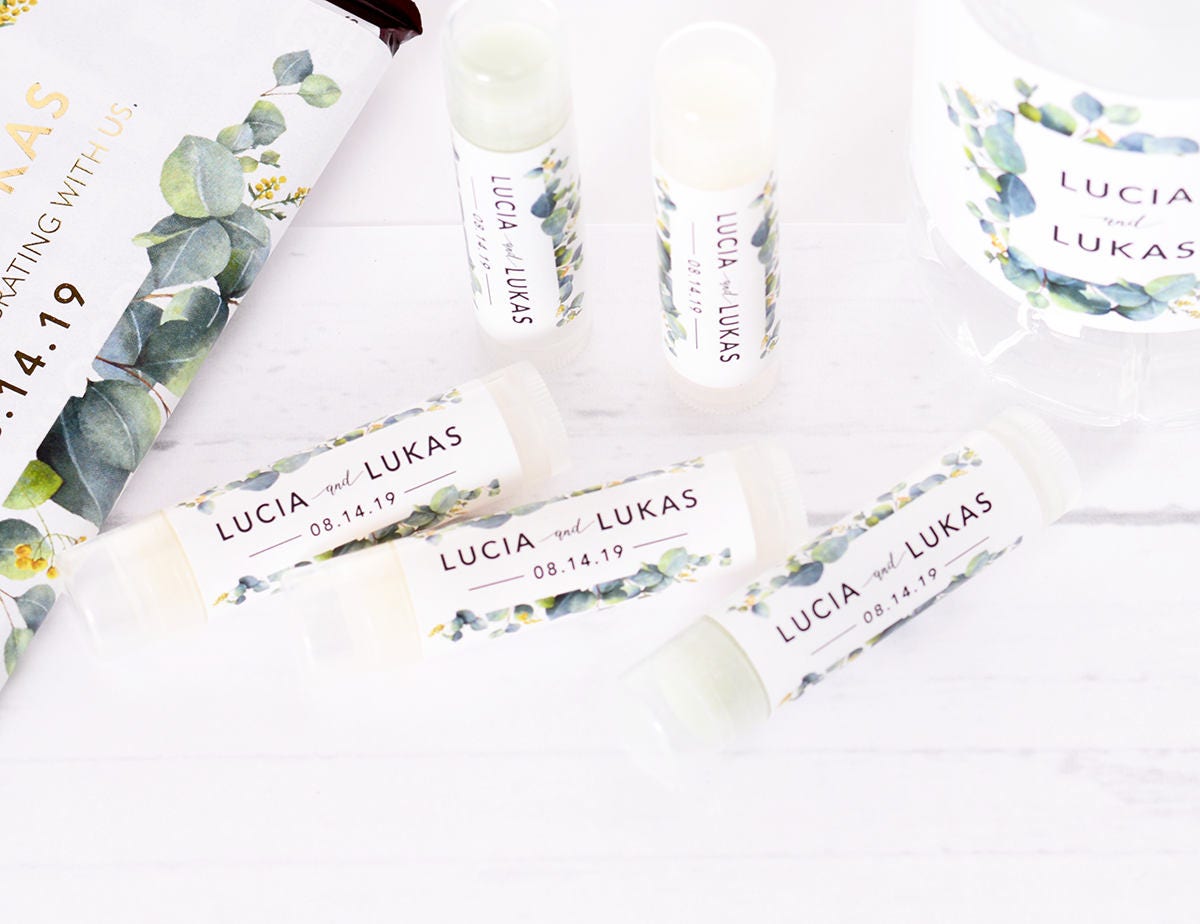 Custom Wedding Favors, Wedding Chapstick Favors, Personalized Wedding…
