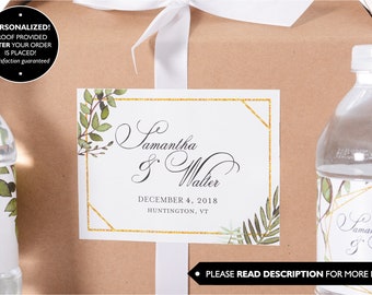 Leaf Wedding Stickers - Wedding Welcome Bag Stickers - Wedding Box Stickers - Favor Bag Stickers - Garden Wedding Labels - #wdiB-301