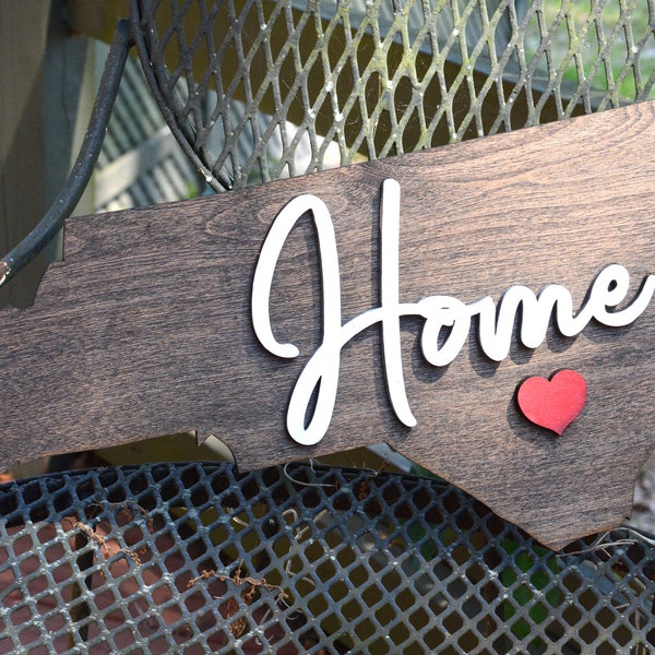 North Carolina Wall Art, North Carolina Home Decor, NC Wall Art Sign, Wall Home Decor Sign, Rustic Home Decor Art, NC Home Wall Art Sign