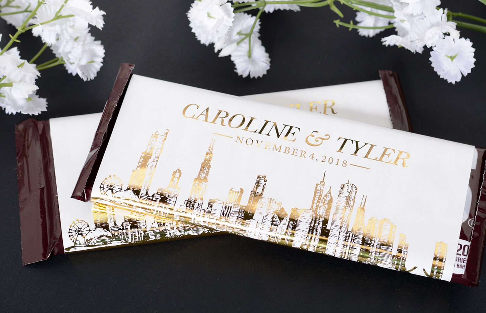 Wedding Candy Wrappers Metallic Foil Chocolate Bar WRAPPERS Etsy